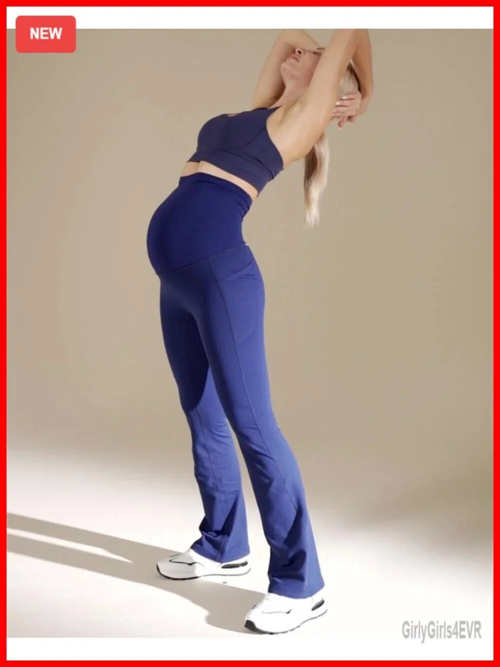 Fleece Lined Maternity Pants Flare Leggings Yoga Pants Work Pregnancy Clothes